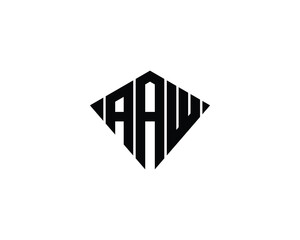 AAW logo design vector template