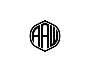 AAW logo design vector template