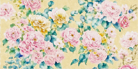 Abstract elegant painting floral illustration