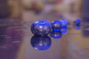 Delicious Ripe Blueberry in Close-Up.