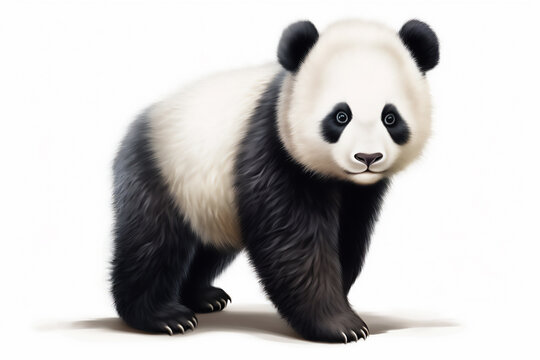 panda bear isolated on white