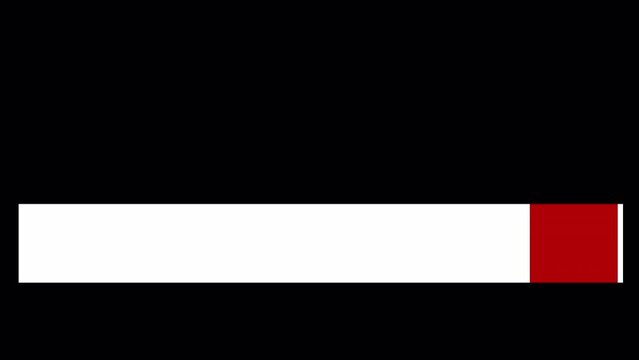 Simple and clean Red and White color lower third in alpha channel, transparent background. Easy to use 4k Alpha