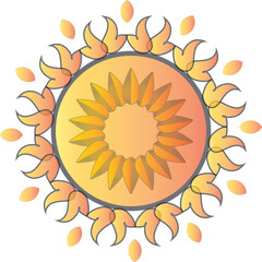 abstract sun symbol