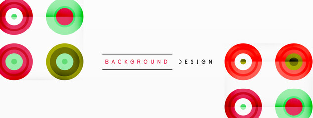 Colorful circles abstract background. Hi-tech design for wallpaper, banner, background, landing page, wall art, invitation, prints, posters