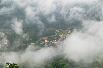Fototapeta premium High Angle View beautiful landscape in luang prabang, Laos