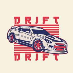 Car Vector Illustration For Conceptual Design. Suitable for posters, stickers, t-shirt prints, and banners.   © Nehemialeo