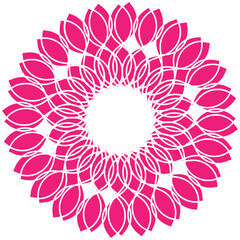 Attractive Flower Mandala Design for Coloring book page, Editable vector file
