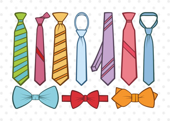 Tie Clipart SVG Cut File | Necktie Svg | Tuxedo Tie Svg | Men's Neckties Svg | Neck Tie Svg | Wedding Tie Svg | Suit Tie Svg | Tie Svg Bundle