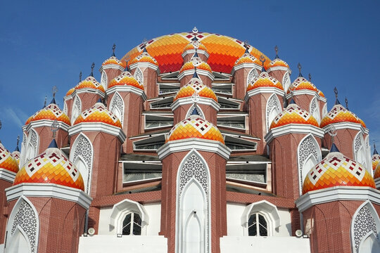 The 99 Domes Mosque is one of the most unique mosques in the world and in Makassar, South Sulawesi, Indonesia.               