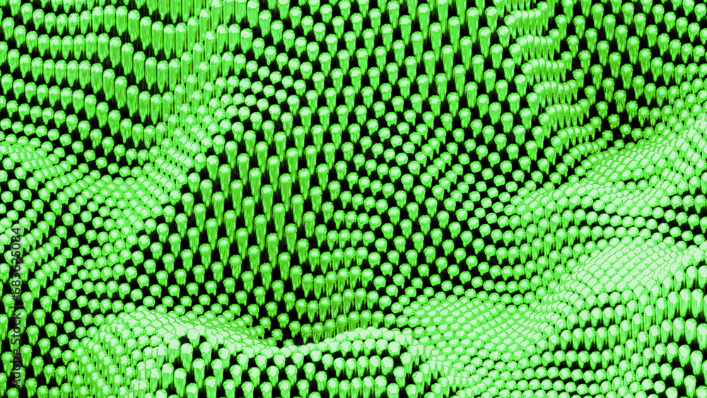 Poster abstract mesh wave pattern of colorful particles. design. moving up and down texture.
