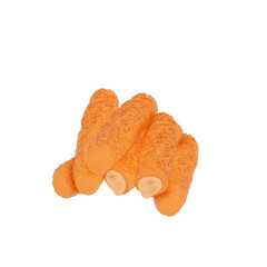 fast food menu 3d clipart, Fried Cheeses on a transparent background. 3d rendering