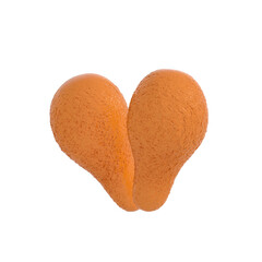 fast food menu 3d clipart, fried chicken on a transparent background. 3d rendering