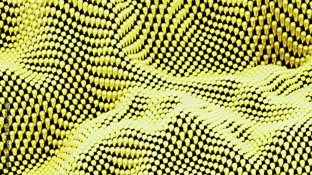 Aufkleber abstract mesh wave pattern of colorful particles. design. moving up and down texture.