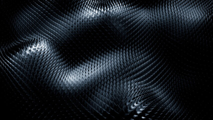 Technology digital wave background. Design. Beautiful texture of metallic glowing particles.