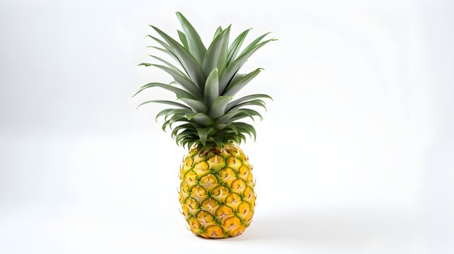 The photo of Pineapple on white background