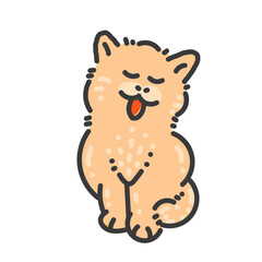 Kitten png image cartoon style