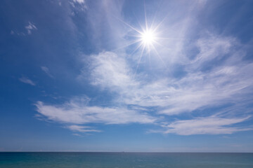 Amazing sea ocean in good weather day,Nature beach background