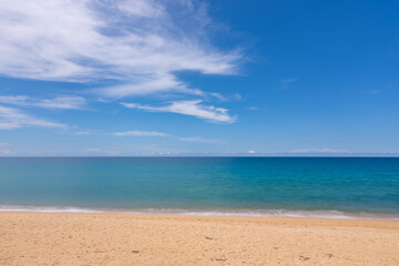 Fototapeta na wymiar Amazing sea ocean in good weather day,Nature beach background