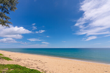 Amazing sea ocean in good weather day,Nature beach background