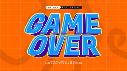 kids text effect game over