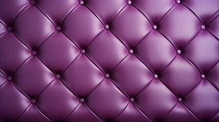 texture of genuine leather with purple rhombic stitching. AI Generative.