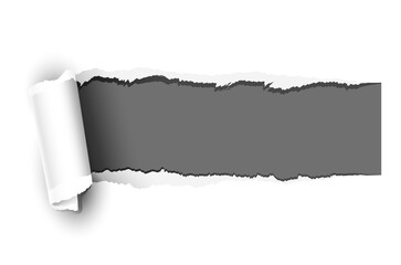 Paper hole with torn edges design template. Royalty high-quality free stock image of elongated torn...