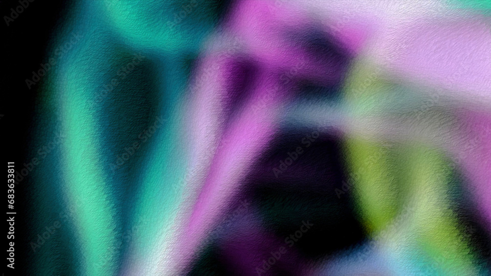 Poster multicolored lights. motion. black background with multicolored smoke that develops as if in the win