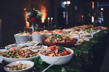 Fototapeta premium Wedding Event Table Food Catering