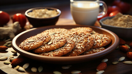coffee and cookies HD 8K wallpaper Stock Photographic Image 
