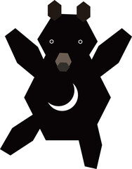 踊るツキノワグマ