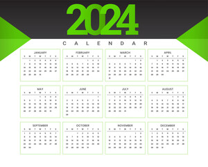 modern 2024 wall calendar template a office stationery ector