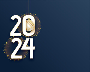 2024 new year eve firework celebration background with text space