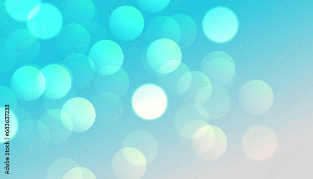 Wall mural decorative blurred bokeh banner with abstract and glowing effect