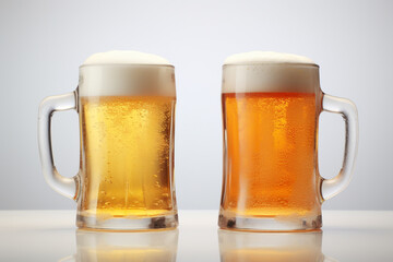 Food and drink concept. Product commercial of glass of beer background with copy space