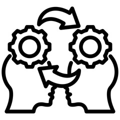 Knowledge Transfer Outline Icon