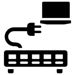 Network Switch Glyph Icon