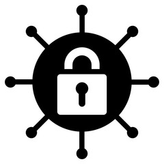Network Security Glyph Icon