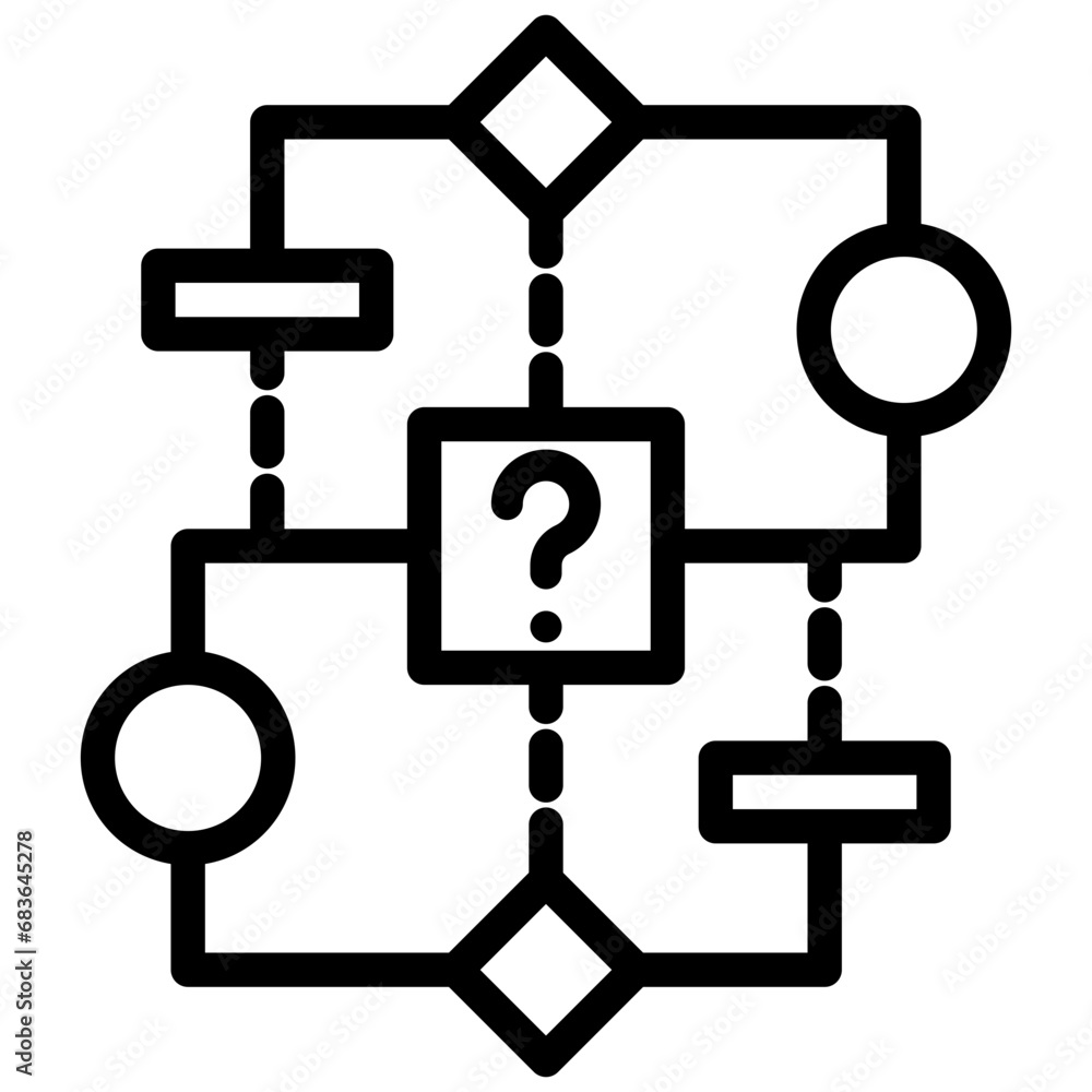 Poster Algorithm Outline Icon