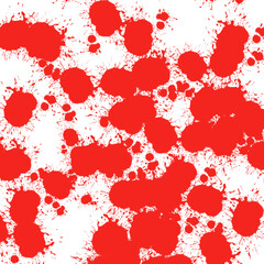 seamless pattern with red blood drops