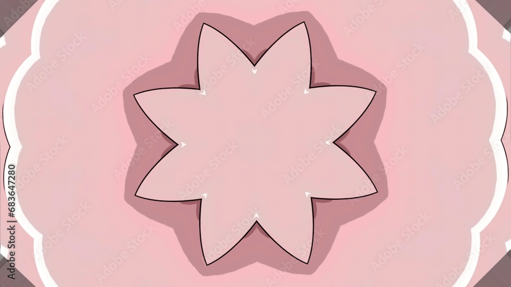 Poster Animated pattern style with floral layers. Design. Abstract floral pattern in moving background animation. Floral pattern of round moving animation