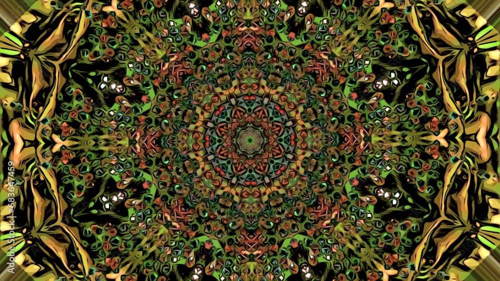 Poster colorful pulsating pattern with noise. design. round pattern with pulsations and noise. pulsating ba