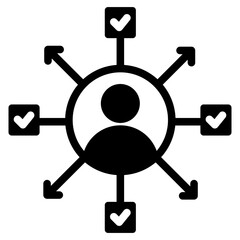 Fototapeta premium Multitasking Glyph Icon