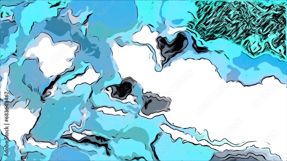 Poster colorful shimmering spots move in stream. motion. stream of moving colorful spots in animated style.