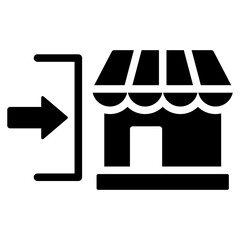 Market Entry Glyph Icon
