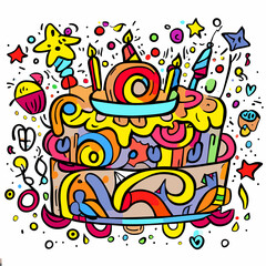 Cake Joy Extravaganza A Crayon Celebration of Children's Birthday Bliss