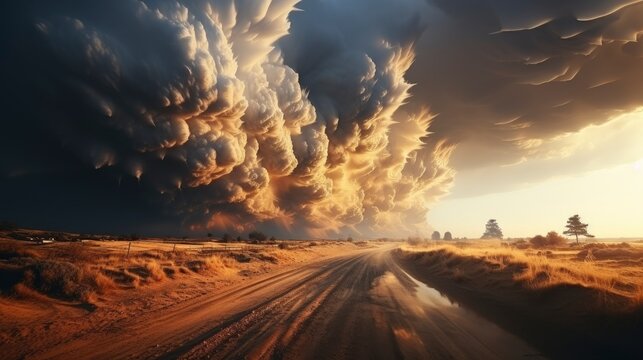 Supercell Storm Clouds Hail Intence Winds, Wallpaper Pictures, Background Hd 