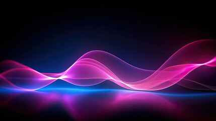 abstract futuristic background with pink blue glowing neon moving high speed wave lines and bokeh lights. Data transfer concept Fantastic wallpaper, colorful wave background
