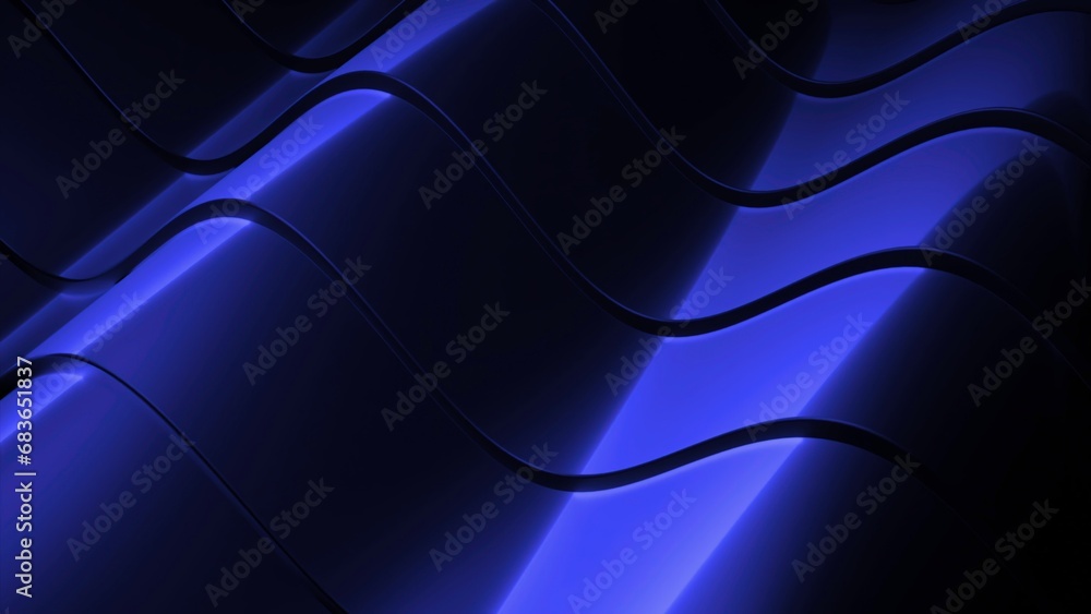 Poster moving texture of metallic colored waves. design. metal lines move in waves. background of colored w