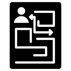 Evacuation Plan Glyph Icon