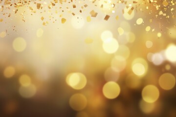 Obraz premium Golden Celebration Bliss: Vibrant Bokeh Background for Joyous Occasions